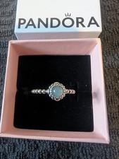 Pandora June Birthstone Ring Size 60 Bubble Band 925 Sterling Silver