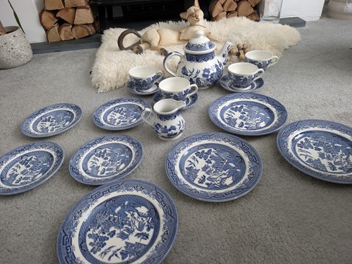 Churchill blue willow tea - churchill,