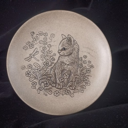 Poole pottery stoneware cat - poole,