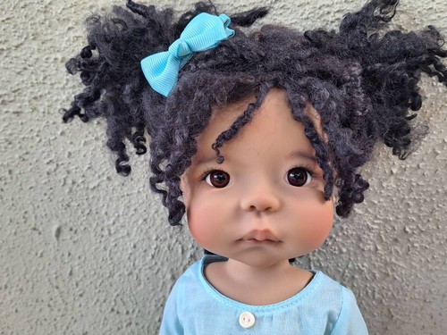Doll wig black teeswater - wig, in