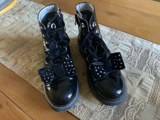 Girls Lelli Kelly Camille Black Patent Boots UK 2.5, EUR 35