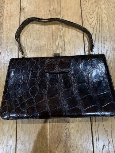 Brown real crocodile kelly - brown,