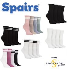 Womens' Crew Socks - Sports, Leisure, Ribbed, Cushioned, Soft, 4 Pairs  - Spairs