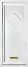 WHITE FULL HEIGHT UPVC DOOR PANEL (HAMBURG SOLID ) CUT TO SIZE FREE