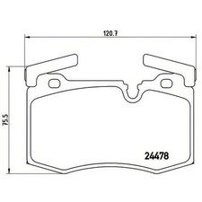 BREMBO Brake Pad Set Front Without Accessories Fits Mini Clubman Mini Clubvan