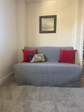 IKEA LYCKSELE Murbo 2-Seater Sofa Bed Memory Foam Mattress In Grey