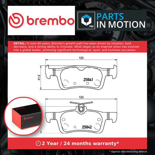 Brake pads set rear - set, p24204