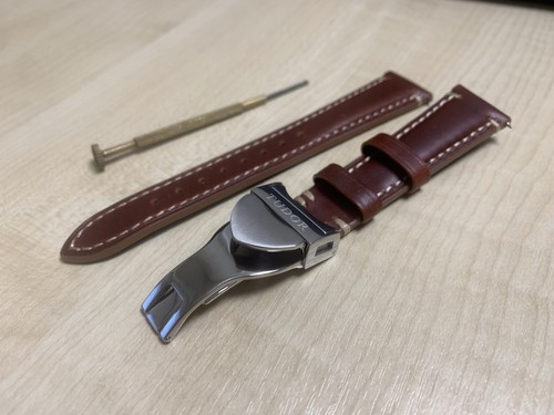 Tudor 22mm brown leather - brown,