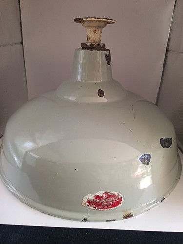 Vintage enamel light - enamel, shade