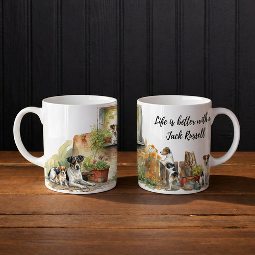 Handmade jack russel mug life - handmade,