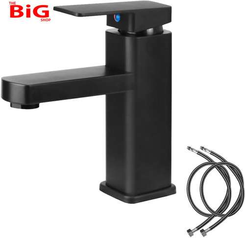 Black bathroom taps - black,