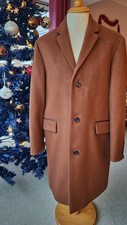 Crombie mens coat brown tan -