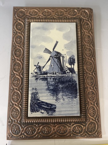Vintage delft blue large tile - delft,