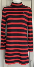 BNWT Jack Wills Red/Navy Stripe Long Sleeve Roll Neck Jumper Dress Size 10-12