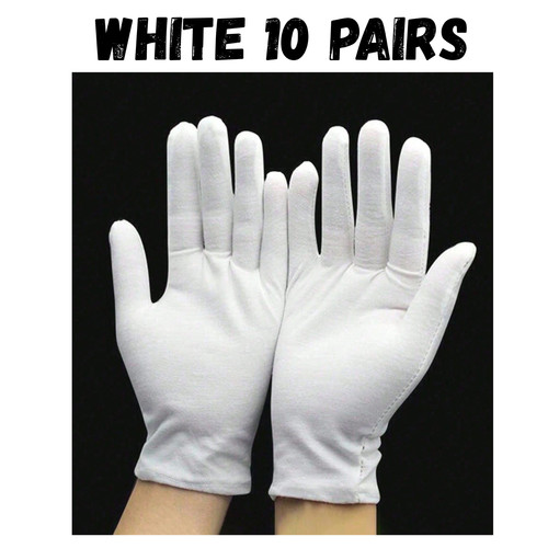 100 cotton white gloves - 100%,