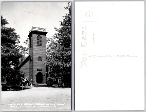 Rppc wooden church steeple - rppc,