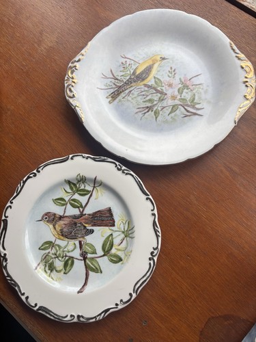 Pair hand painted bird - pair, of