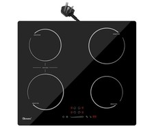 GIONIEN 60cm Plug in Induction Hob, 4 Ring Electric Cooker Hob with Flex Zone