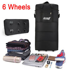 6 Wheel Extra Large Lightweight Luggage Trolley Suitcase Travel Bag Foldable Bag