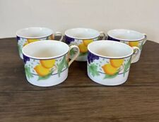 Royal Norfolk  Set Of Five Cups Fruit Design