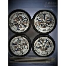 Tyres + Rims with spinners for 1/18 scale car models, Hot Rods, Street rods
