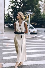 Zara Women's Beige Linen Blend