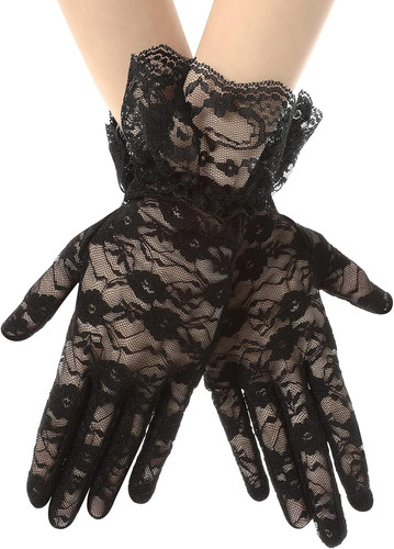 Women short lace gloves ladies - short,