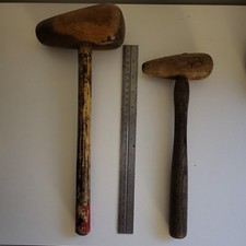 Vintage Hardwood Lead Mallets-