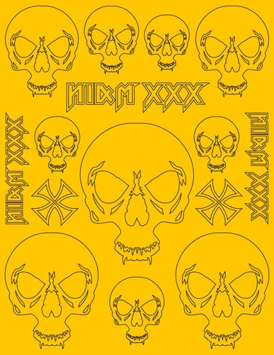 Skulls car paint masks - skulls, rc