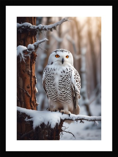 Dramatic owl framed - dramatic, art