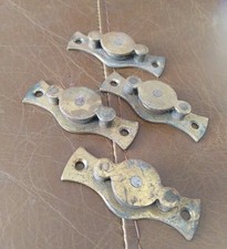 Vintage Brass Pulley Wheel Rod Airer Block  Antique £6 Each 