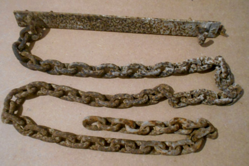 Vintage rusty hitching wall - vintage,
