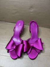 Zara Satin Bow Heeled Sandals