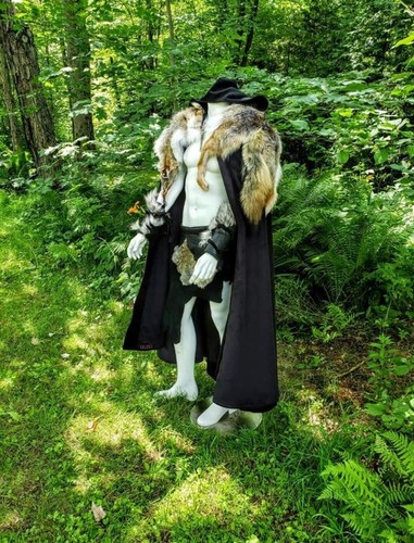Coyote fur pelt shoulder - fur,
