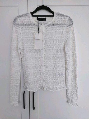 Zara white honeycomb knit - white,