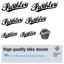 Pashley bike labels / decals / stickers, 5+ years external quality (22 pack)
