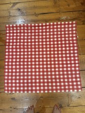 Small Red Checked Designer Handmade Fabric  Roman Blind