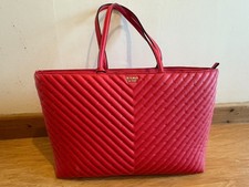 Victoria's Secret Studded V Quilt Everything Tote Bag - Red
