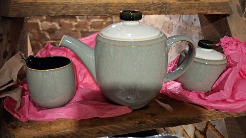 Denby jet tea pot - denby, sugar