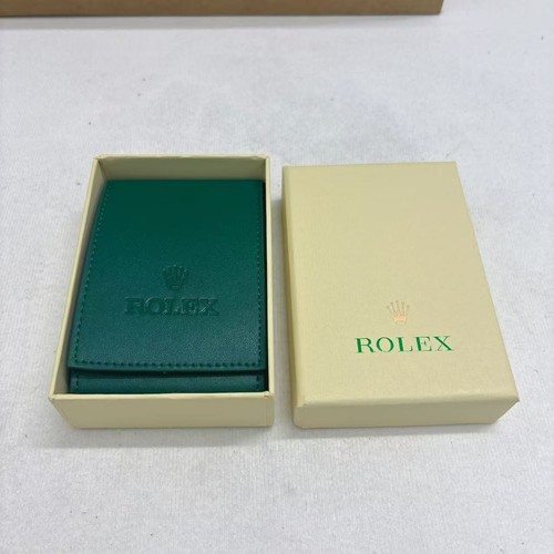 Rolex green leatherette travel - green,