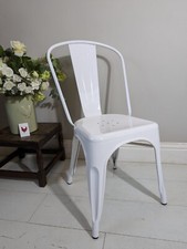 White Metal Tolix Style Chair Ex display Great Condition Postage Available 