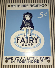VTG FAIRY SOAP SIGN PORCELAIN ADVERTISING KITCHEN LAUNDRY Home Have a Fairy?