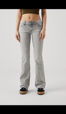 Grey Flared Jeans Soft Stretch