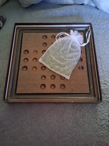 Vintage wooden solitaire clear - solitaire,