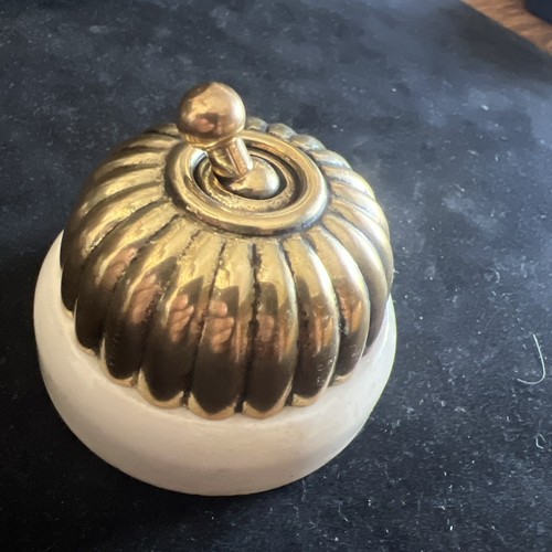 Vintage brass ceramic light - vintage,