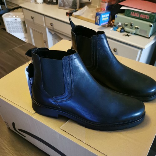 Black leather boots - boots, men's