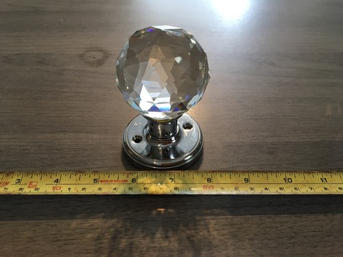 Pair crystal door knobs - pair,