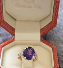 Amethyst and Diamond Ring