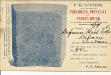 US postalcard Sc#UX12 BiColor Illustrated "FIRE BRICK FIRE CLAY,PAVING BRICK