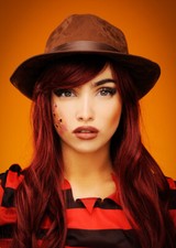 Adult Size Halloween Freddy Krueger Style Brown Fancy Dress Fedora Cosplay Hat